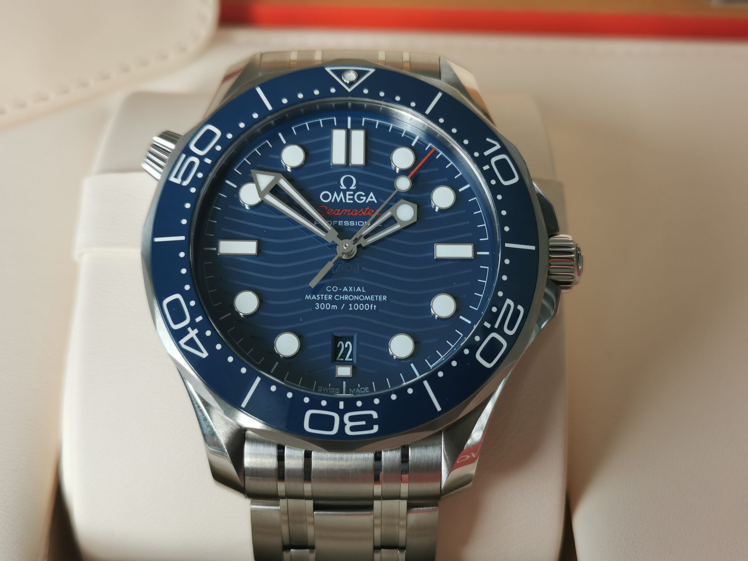 Omega Seamaster Diver 300M Co‑Axial Master Chronometer 42 blå